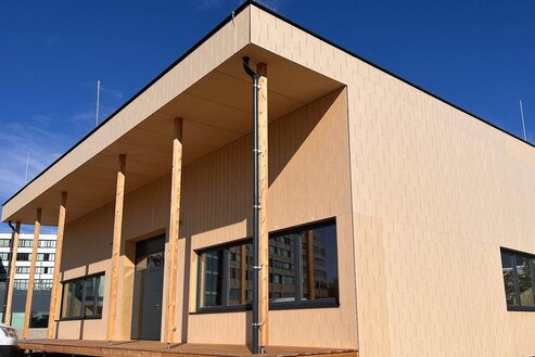 Greenbuildinglab Baukasten Außen 1 Greenbuildinglab Baukasten außen von rechts