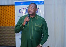 Photo of the Vice Chancellor of UBIDS delivering welcome remarks during the introduction Session at UBDIS